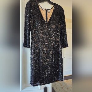 Elegant Black Sequin Dress